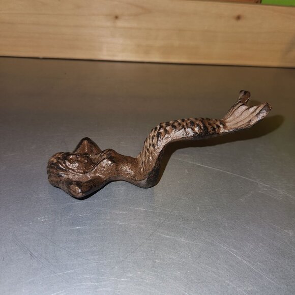 Mermaid-Shaped Cast Iron Shelf Sitter with Rustic Bronze Finish 2 3/8" H - Picture 6 of 8